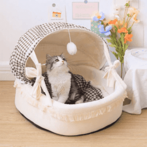 Adorable Cradle Semi-Enclosed Cat Bed 20 Adorable Cradle Semi-Enclosed Cat Bed - Image 1