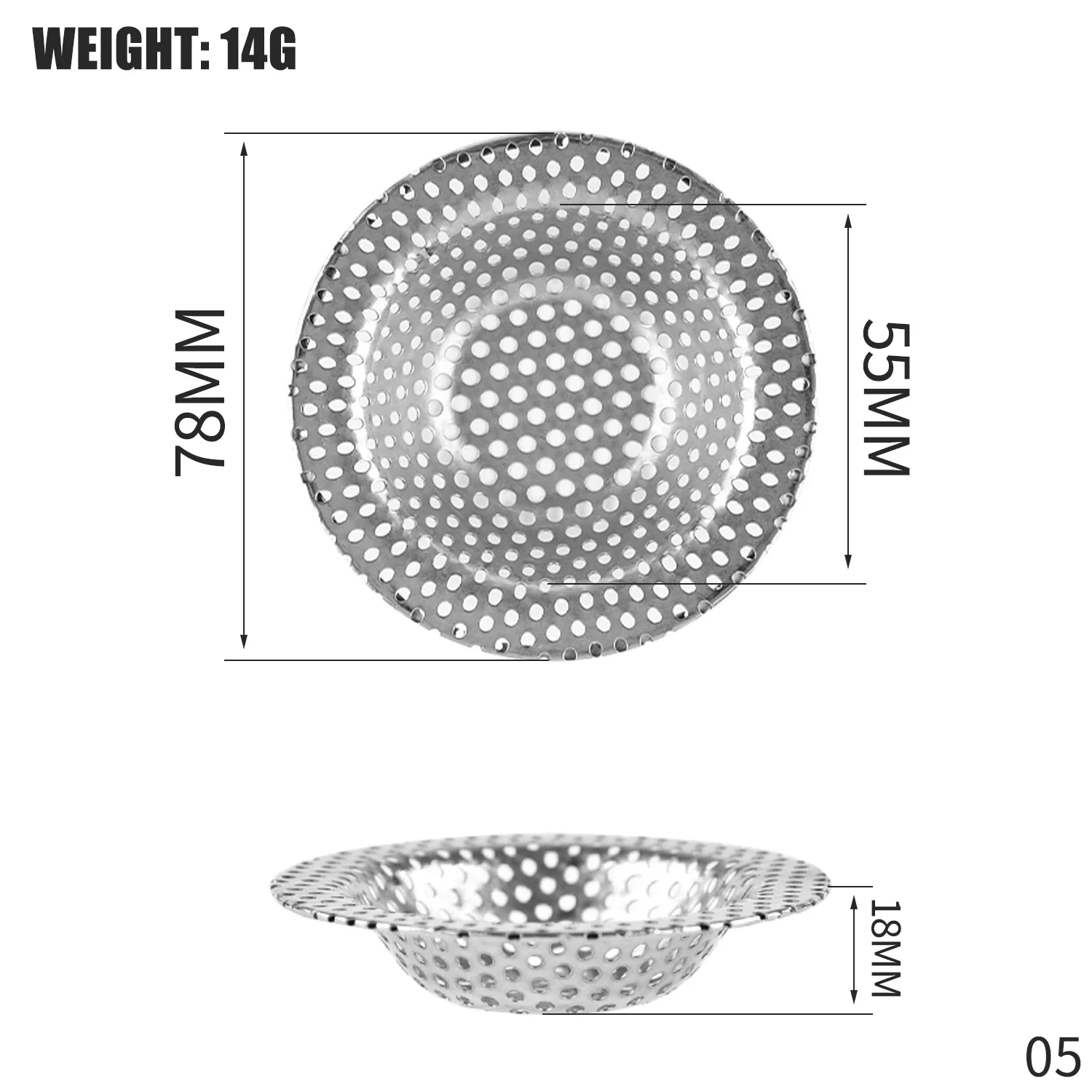 Steel Drain Strainer – Hair Catcher & Sink Filter 22 kf S2d0e4457a22c425e9b1b9df79ab744ccF