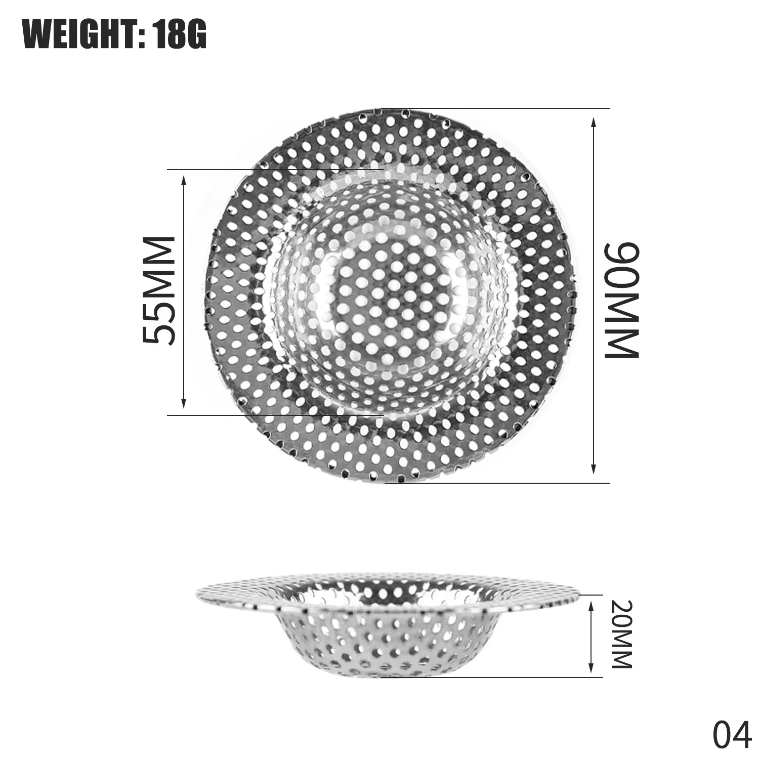 Steel Drain Strainer – Hair Catcher & Sink Filter 21 kf S670662ae2f11492cb57956169e7e61990