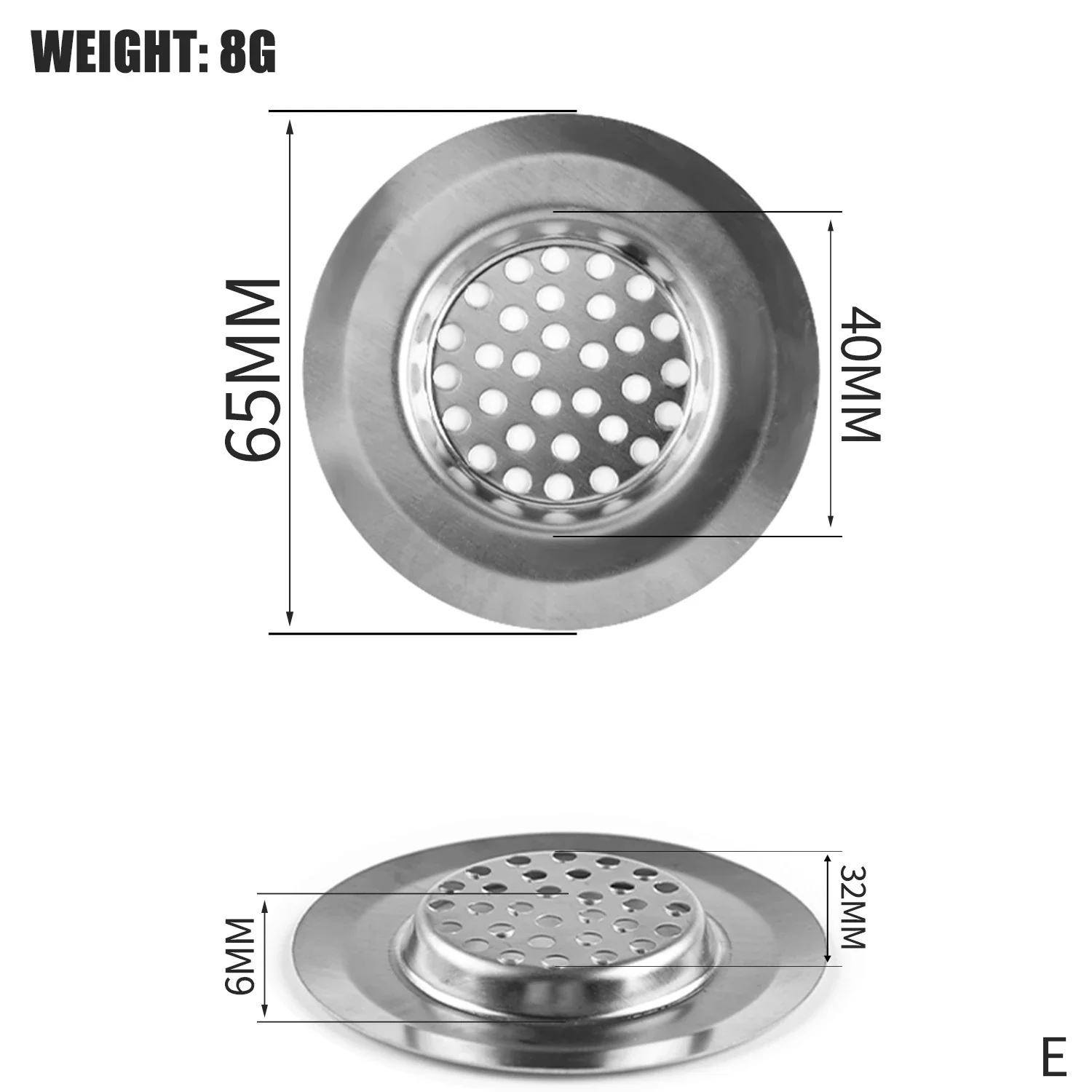 Steel Drain Strainer – Hair Catcher & Sink Filter 31 kf S6830b9917a2044cd97cdc3bee5fb4c1d2