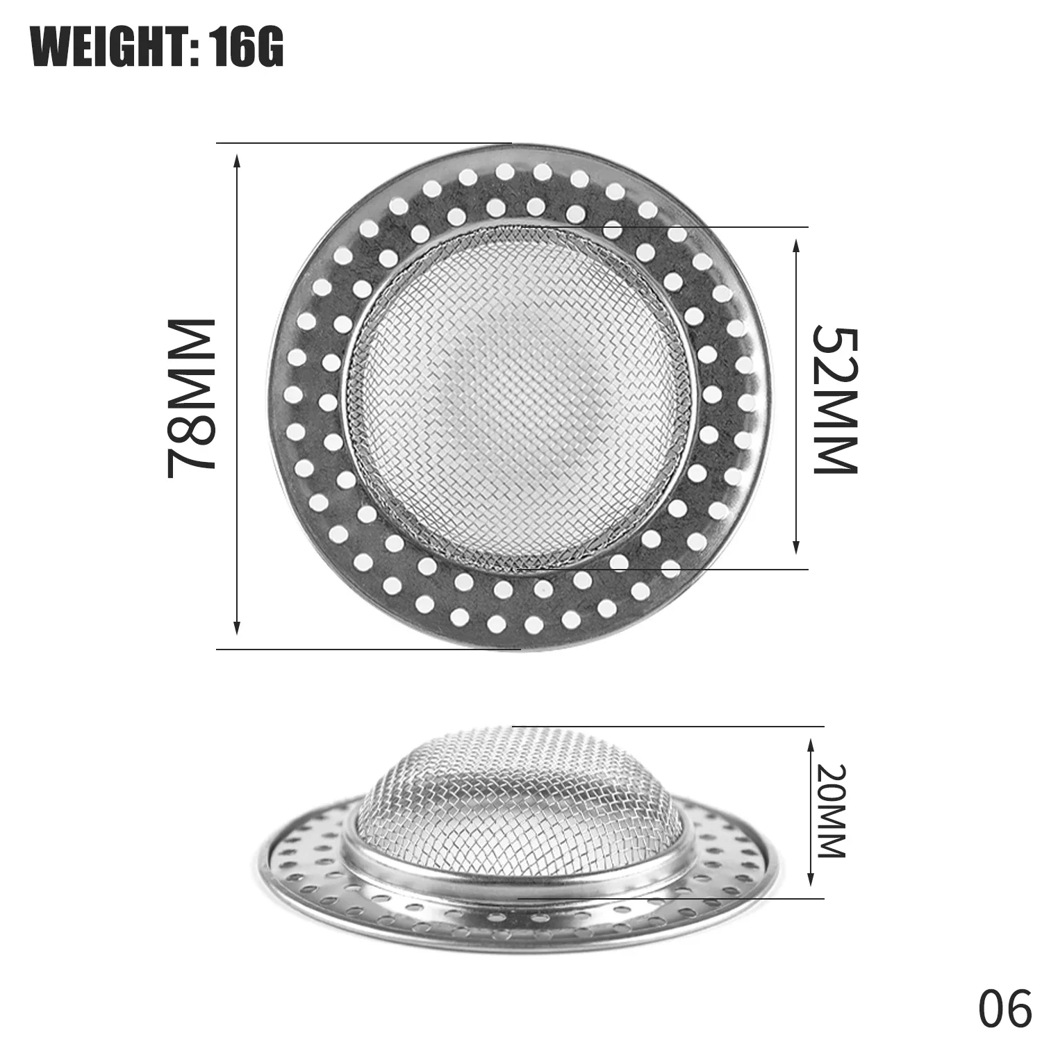 Steel Drain Strainer – Hair Catcher & Sink Filter 23 kf Sb5c196200e774ce9b9ebad3abb0406a0p