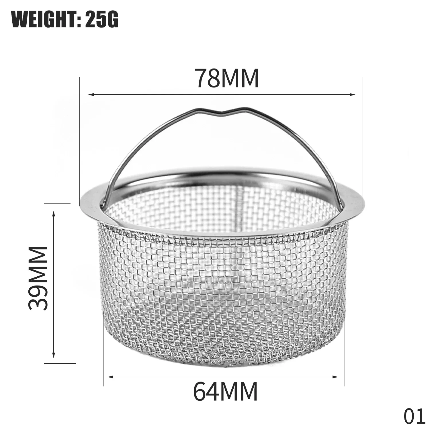 Steel Drain Strainer – Hair Catcher & Sink Filter 18 kf Sc7666dab8c7044608a2b316a6911d16cV