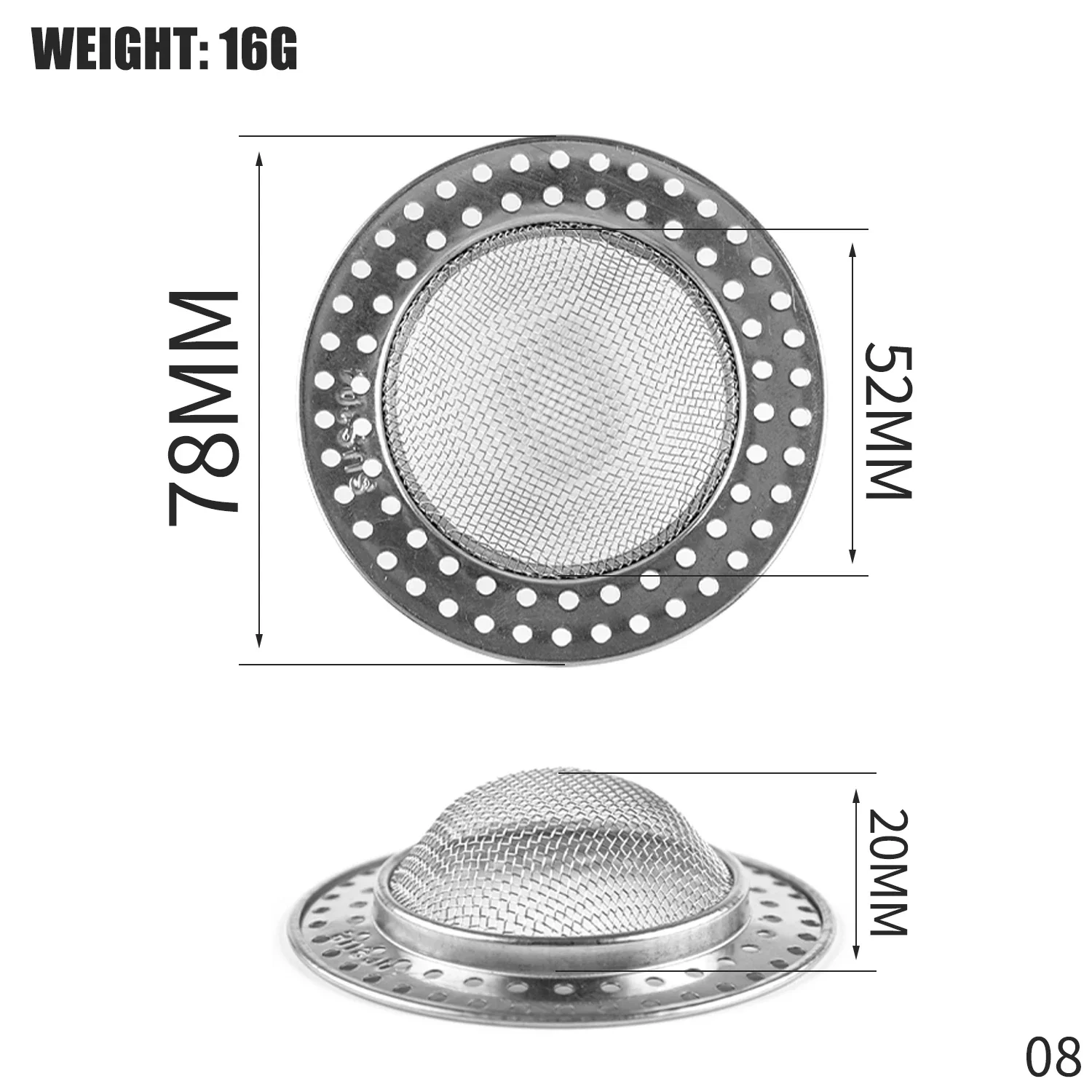 Steel Drain Strainer – Hair Catcher & Sink Filter 25 kf Sfa6d9ef6df994899b078ef5bdb42bf62k