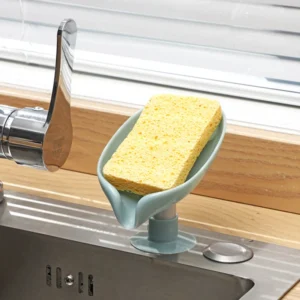Soap Holder Bathroom – Leaf Shape Draining Soap Box with Suction Base 6 Soap Holder Bathroom – Leaf Shape Draining Soap Box with Suction Base - Image 3