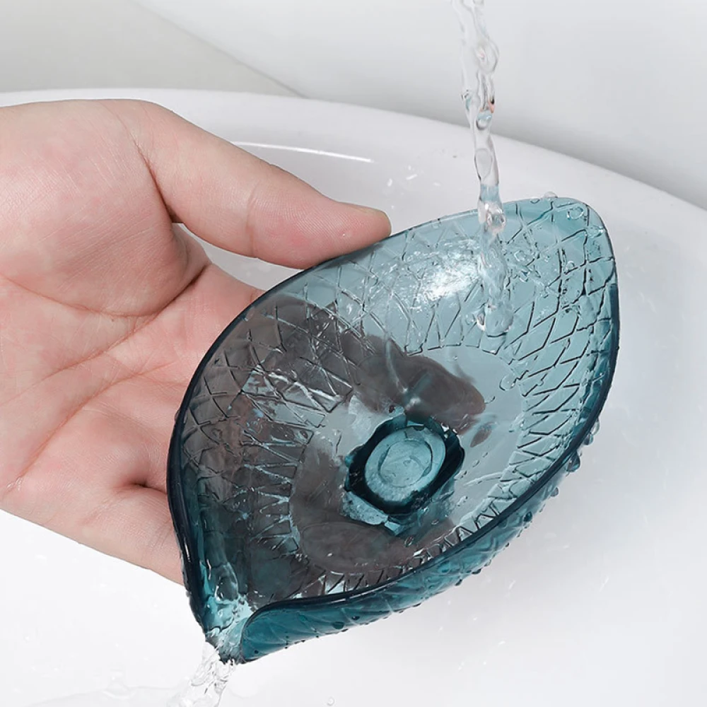 Soap Holder Bathroom – Leaf Shape Draining Soap Box with Suction Base 17 kf Hd4babae6dfcd4db485d3658b64e4918ev