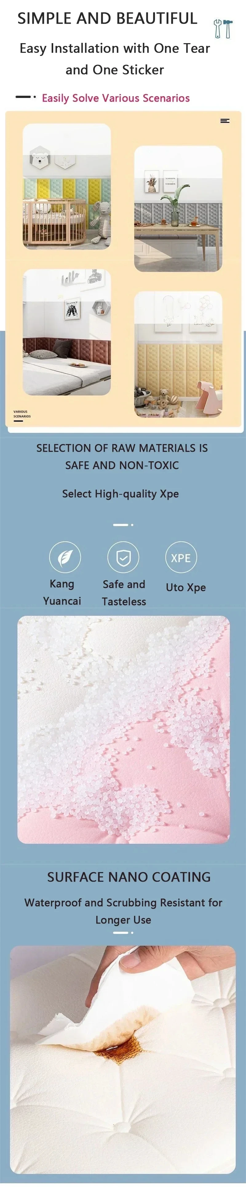 3D Wall Panels – Self-Adhesive Foam Wallpaper for Kids Room & Living Room 18 kf S057e18eef26440f399fbab99bfa0bd0ct