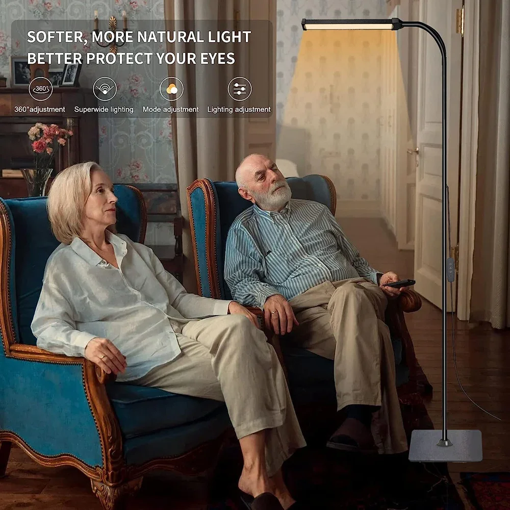 Adjustable Floor Lamp – Dimmable LED Gooseneck Light for Reading, Bedroom & Office 7 kf S101706c063cb437199d3d56f9c2ddaafH