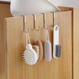 Door Hook Over Cabinet – Stainless Steel Double Hook for Towel & Storage 11 Door Hook Over Cabinet – Stainless Steel Double Hook for Towel & Storage - Image 6