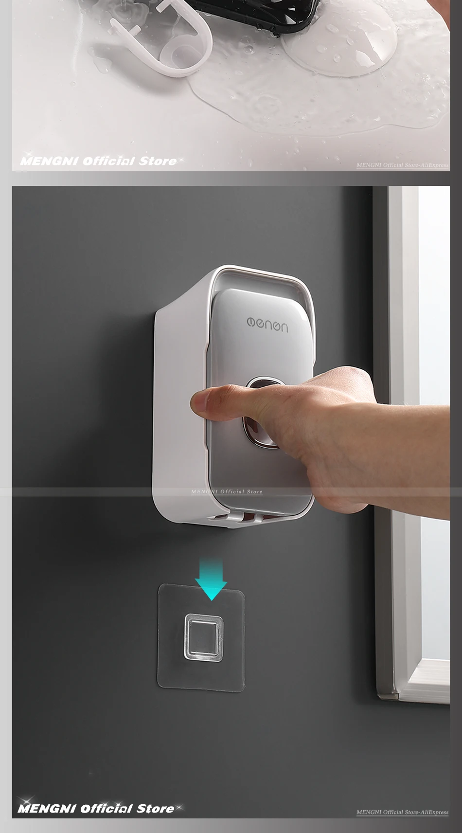 Automatic Toothpaste Dispenser with Wall-Mounted Toothbrush Holder – No-Drill Bathroom Organizer 24 kf S2efc5b155a554dec8954fb18b1baa8181