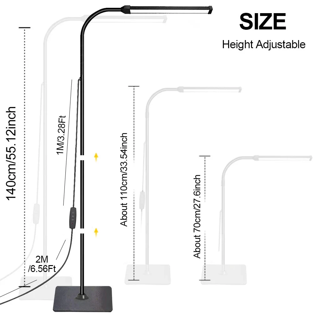 Adjustable Floor Lamp – Dimmable LED Gooseneck Light for Reading, Bedroom & Office 10 kf S34acf82714f74577a2680168b72939ecm