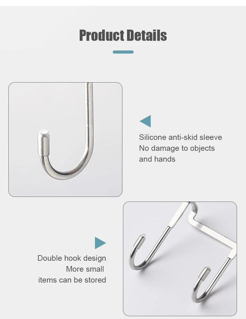 Door Hook Over Cabinet – Stainless Steel Double Hook for Towel & Storage 23 kf S5e8016c0ab854f38a8a03ca5befe0bcbg
