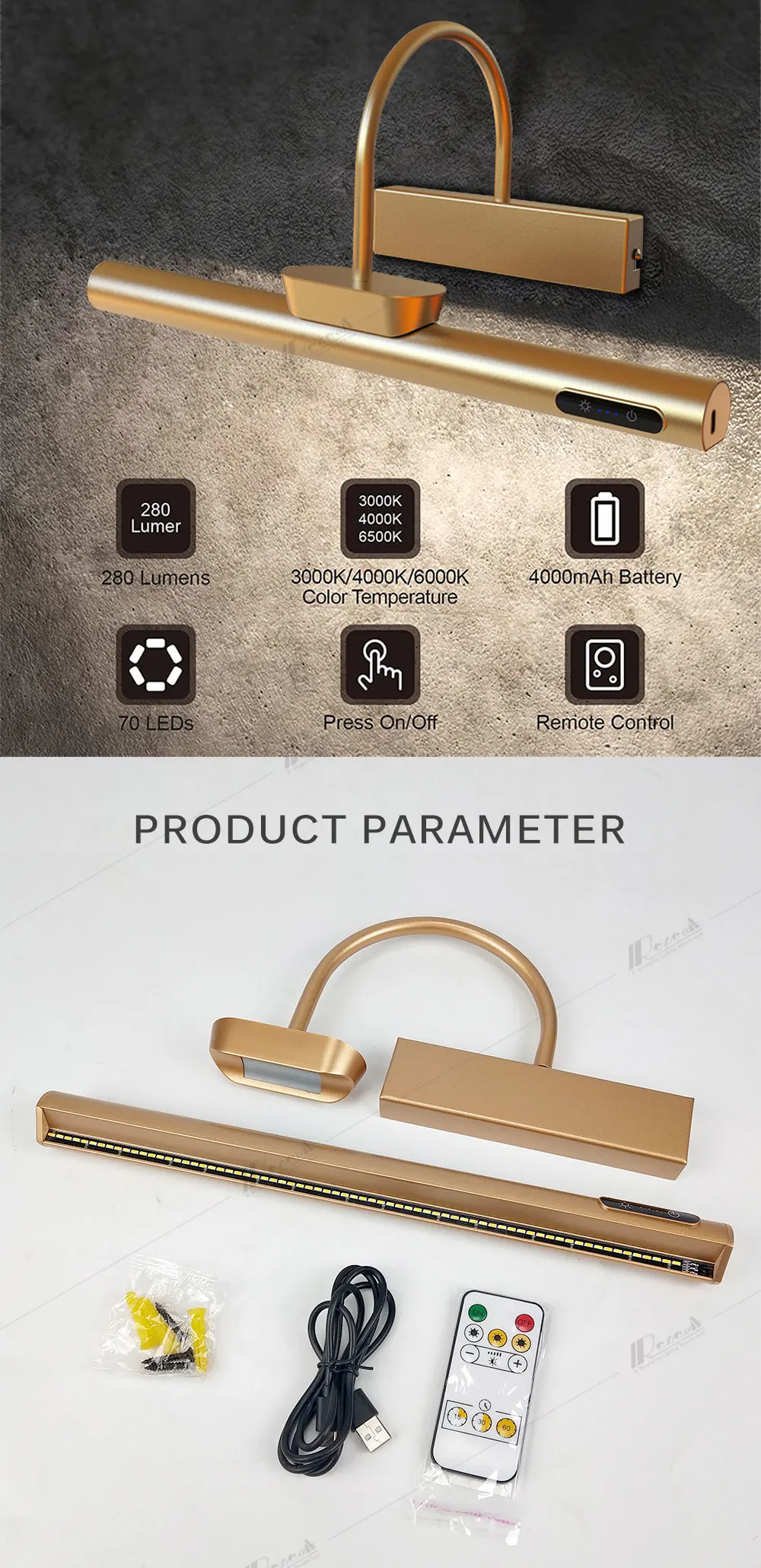 Modern Vanity Light – Dimmable LED Wall Lamp for Bathroom Mirror, Waterproof Wall-Mounted Fixture 22 kf S808dccc2fc3d4e33a920df3f29141a97E