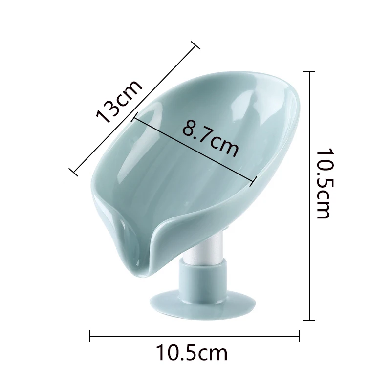Soap Holder Bathroom – Leaf Shape Draining Soap Box with Suction Base 13 kf S8584fc5bee4b411d9835c389524a1fa0C