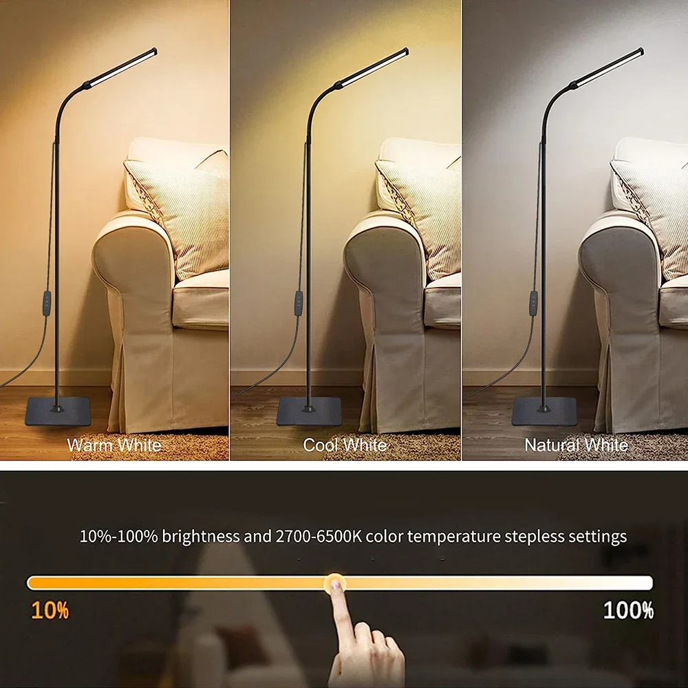 Adjustable Floor Lamp – Dimmable LED Gooseneck Light for Reading, Bedroom & Office 5 kf S8ed0bd00087d46a4b1dbba27493af9a3B