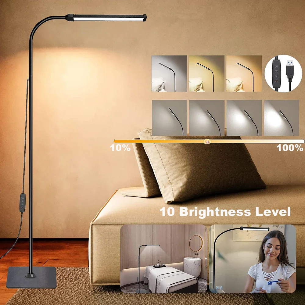 Adjustable Floor Lamp – Dimmable LED Gooseneck Light for Reading, Bedroom & Office 4 kf Saa605296c144491e8d504d15fb26a0347