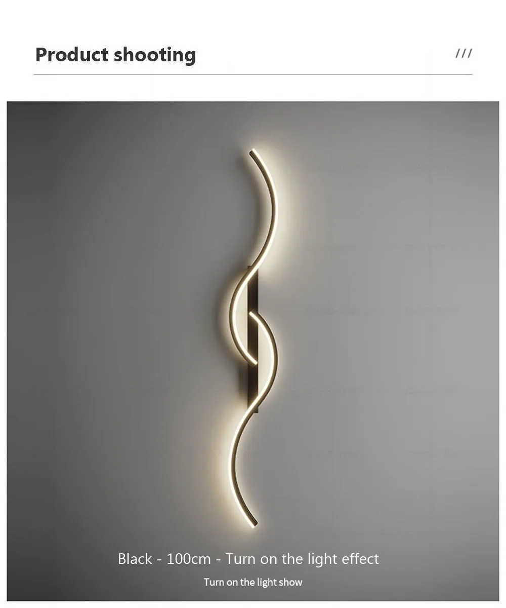 Wall Light Fixture – Modern LED Long Strip Sconce for Bedroom & Living Room 25 kf Sc746e0169e494936b8bb69529fad2199z
