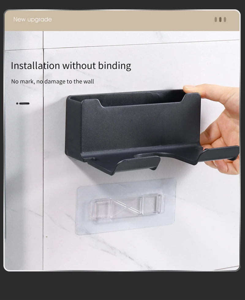 Wall Mounted Hair Dryer Stand – No Drilling Bathroom Organizer 19 kf Sf61d40f9afff469db9ce9008fff90e08D