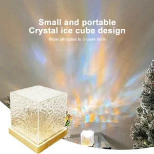 Crystal Lamp Projector – 3/16 Color Rotating Water Ripple Night Light for Bedroom & Home Decor - Image 4