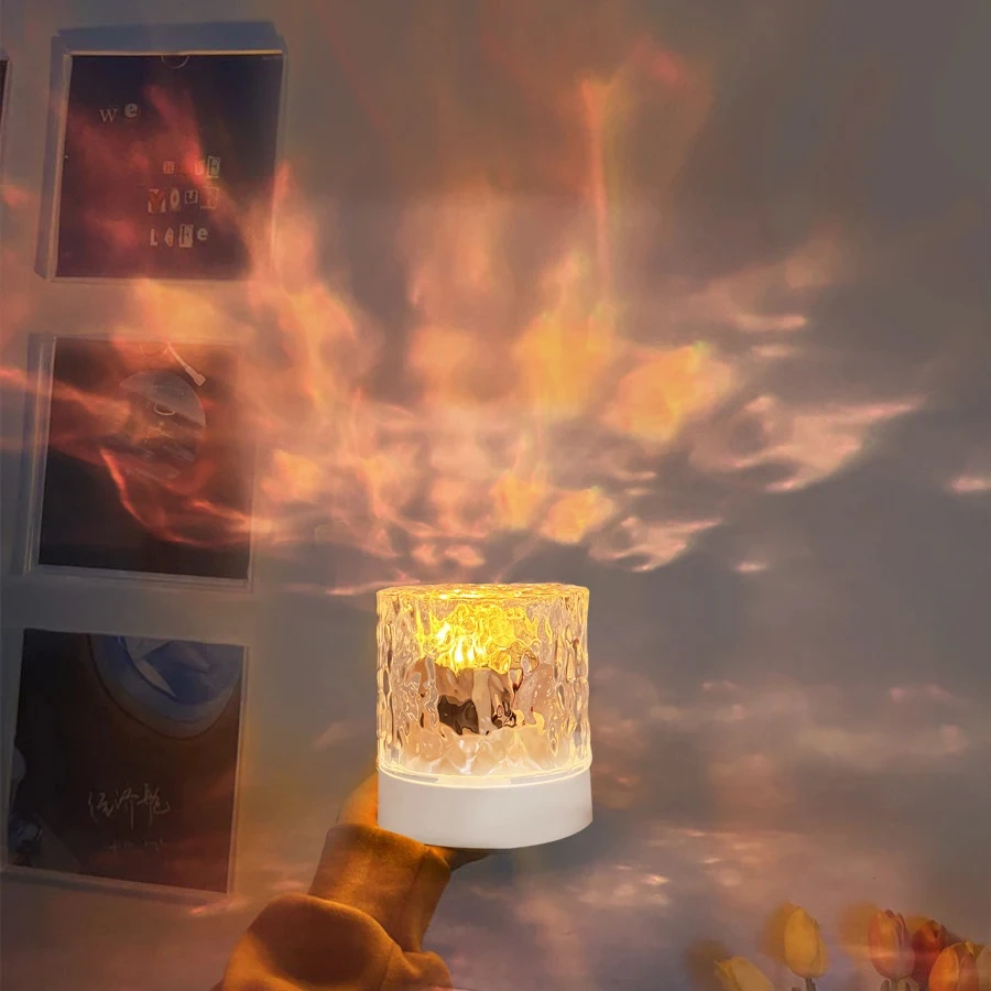Crystal Lamp Projector – 3/16 Color Rotating Water Ripple Night Light for Bedroom & Home Decor 26 kf S210fe4e9007249559d6e0dbd3aa9f812o