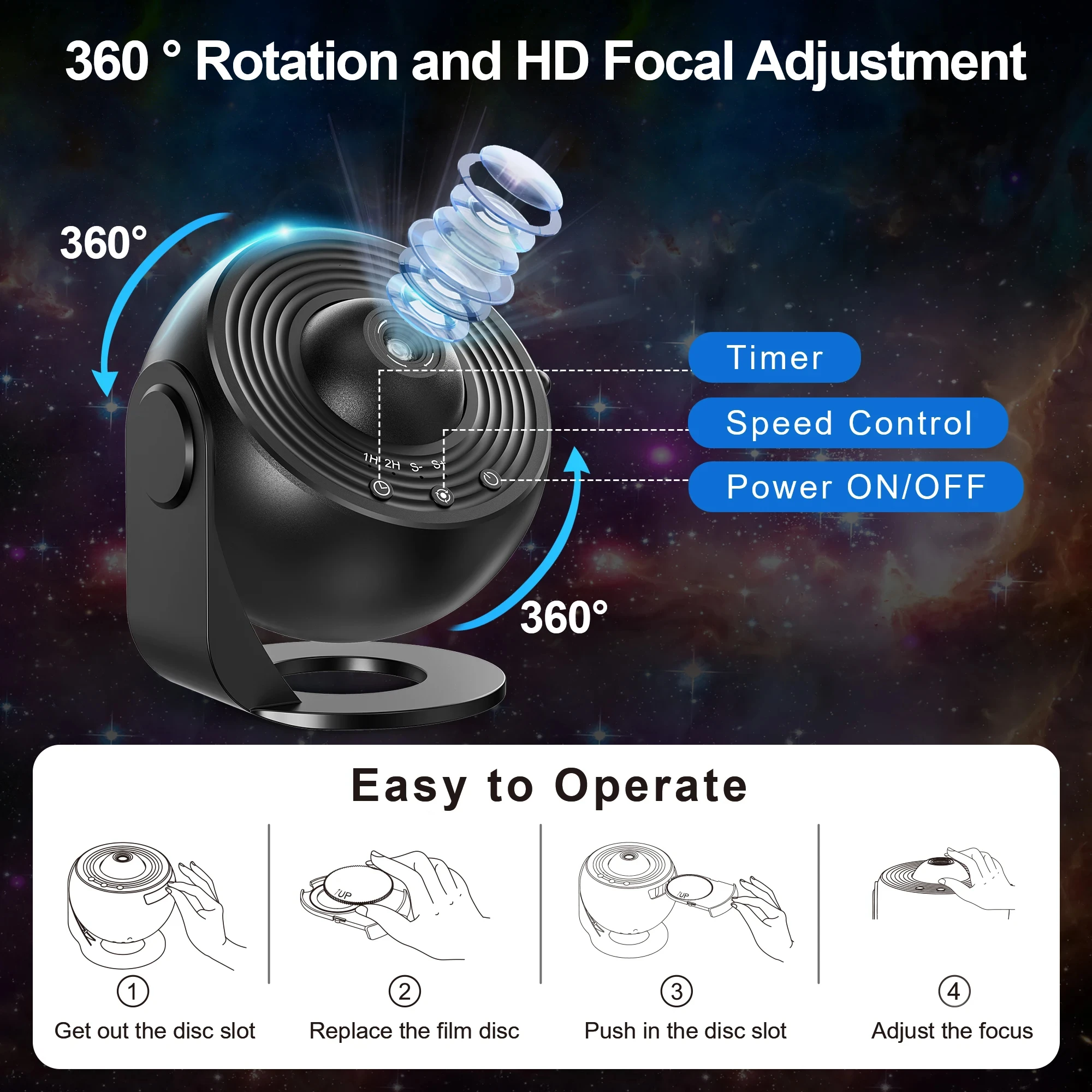 Star Projector Night Light – 13-in-1 Galaxy Lamp with Rotating Sky Projection for Kids & Bedroom Decor 27 kf S737e3c6870404ef1a9ca2393cd29850c1