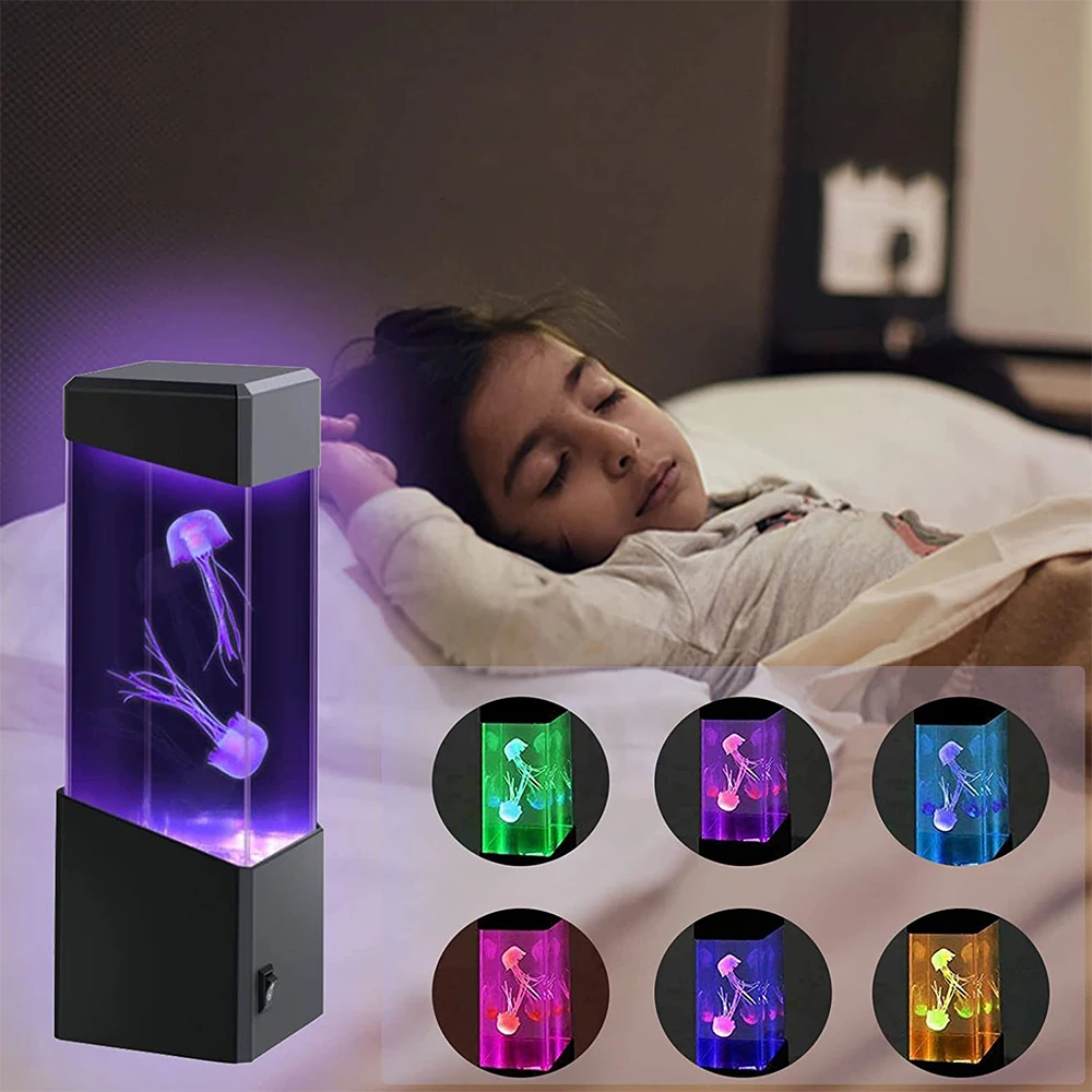 Jellyfish Night Light – LED Color Changing Lamp with Floating Jellyfish for Kids and Home Decor 26 kf Sae0aa1e9663f4e17ab08b27b540e8392j
