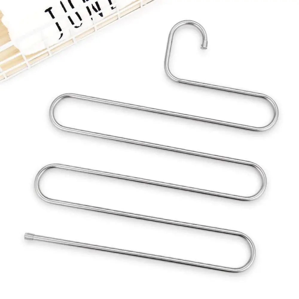 5-Layer Pants Hanger – Non-Slip Multi-Functional S-Shaped Clothes Organizer Rack 19 kf Sef0b31e90c7a4a63879bccd108c032f6T