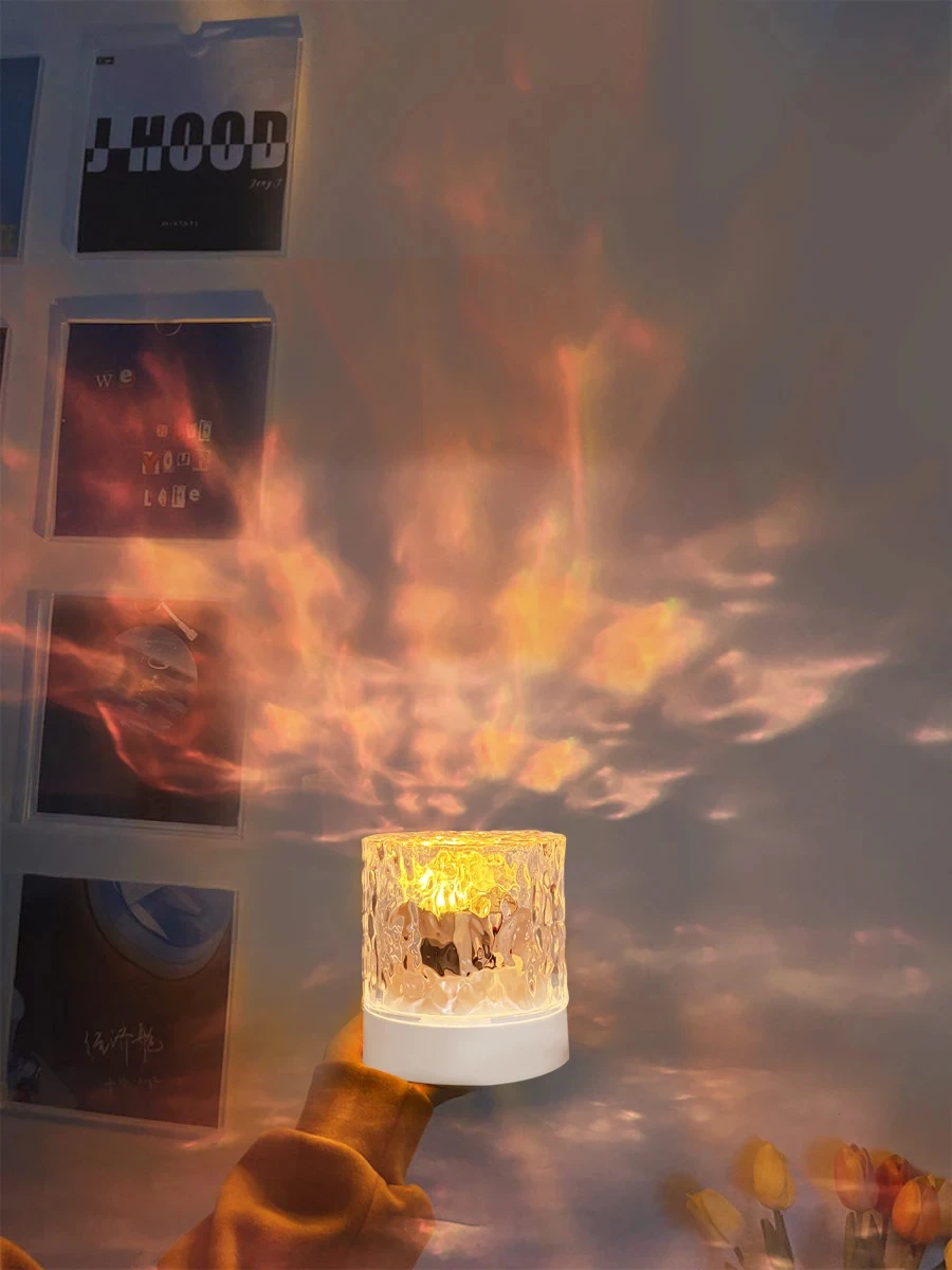 Crystal Lamp Projector – 3/16 Color Rotating Water Ripple Night Light for Bedroom & Home Decor 24 kf Sff458d5d927c4f729db90fd4a6d069566