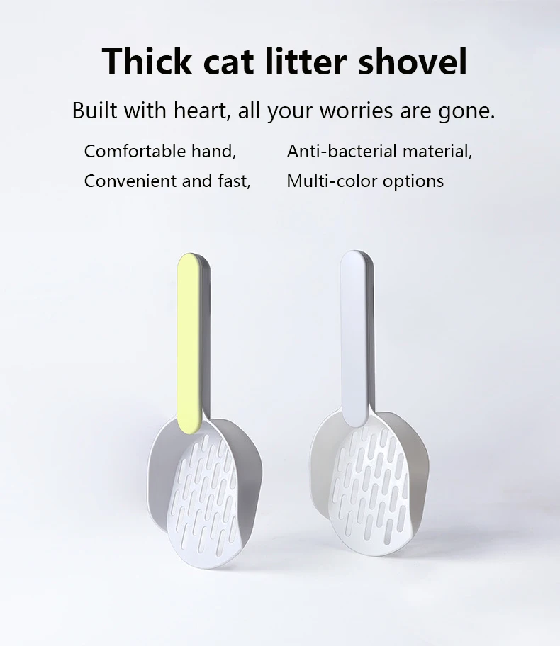 Cat Litter Scoop with Base – Plastic Self-Cleaning Cat Litter Shovel for Easy Waste Removal 14 kf H1741ef391bc341faaadaa184b79830fem