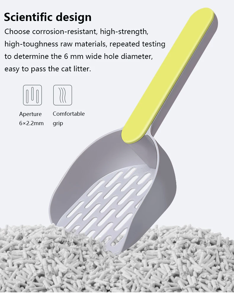 Cat Litter Scoop with Base – Plastic Self-Cleaning Cat Litter Shovel for Easy Waste Removal 17 kf H2441752bb0f44751b57e832d93ab6e37Y