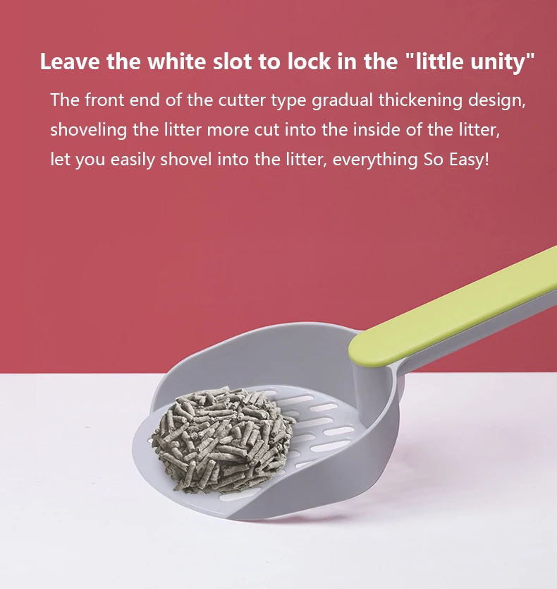 Cat Litter Scoop with Base – Plastic Self-Cleaning Cat Litter Shovel for Easy Waste Removal 15 kf Hc4e18a5da7384152a1adb6c92551fa664