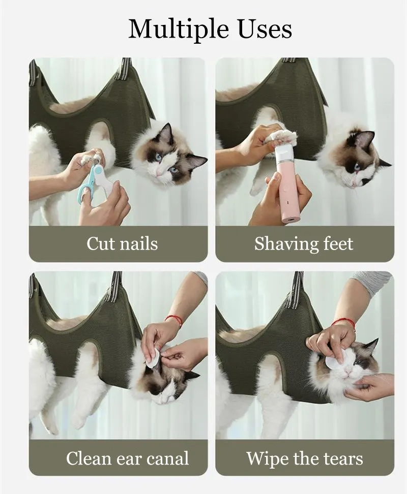 Cat Grooming Hammock for Nail Trimming and Restraint – Anti-Scratch Pet Grooming Tool for Cats and Puppies 17 kf S36c6bf564b914abc927cc2538850109a6