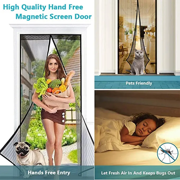 Mosquito Net Door – Magnetic Self-Closing Mesh Curtain for Bugs, Flies & Insects 15 kf S38cc9e6bd8d545809655f9706137e61av