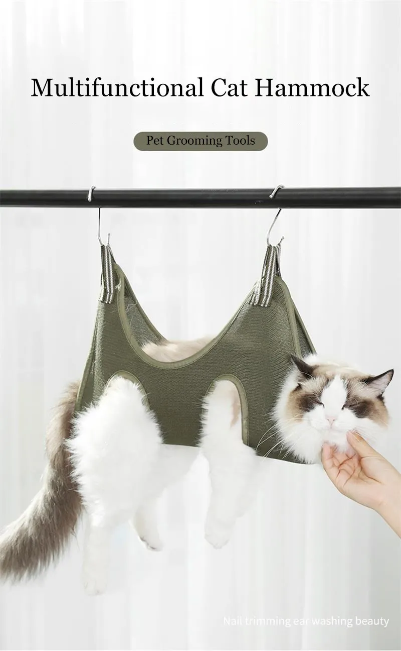 Cat Grooming Hammock for Nail Trimming and Restraint – Anti-Scratch Pet Grooming Tool for Cats and Puppies 15 kf S412b7cbe0aaf40abac36553b23e155f2a