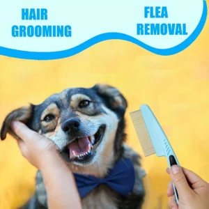 Dog Hair Comb – 7-Piece Pet Grooming Set with Flea Comb, Shampoo Brush, Nail Clipper & Toothbrush - Image 4