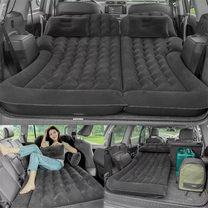 Inflatable Car Mattress for Travel – Portable SUV Air Bed with Pillows and Pump 16 kf S5664f63b2a9e4b28a001358b732e10f7O