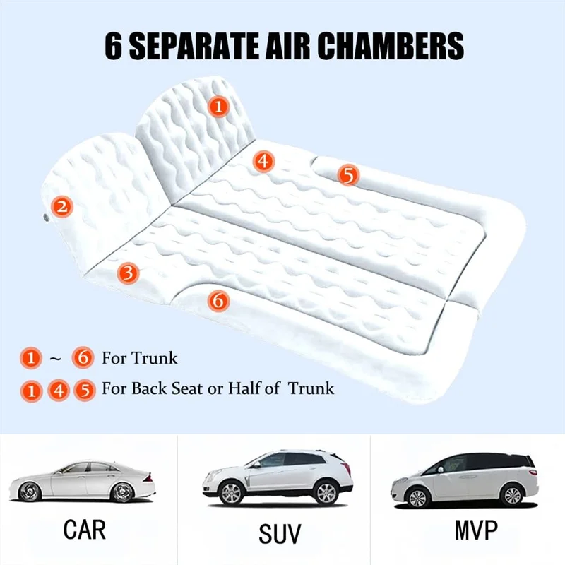 Inflatable Car Mattress for Travel – Portable SUV Air Bed with Pillows and Pump 25 kf S6ab690128f3c46c7b0f15fba97e1b4a1S