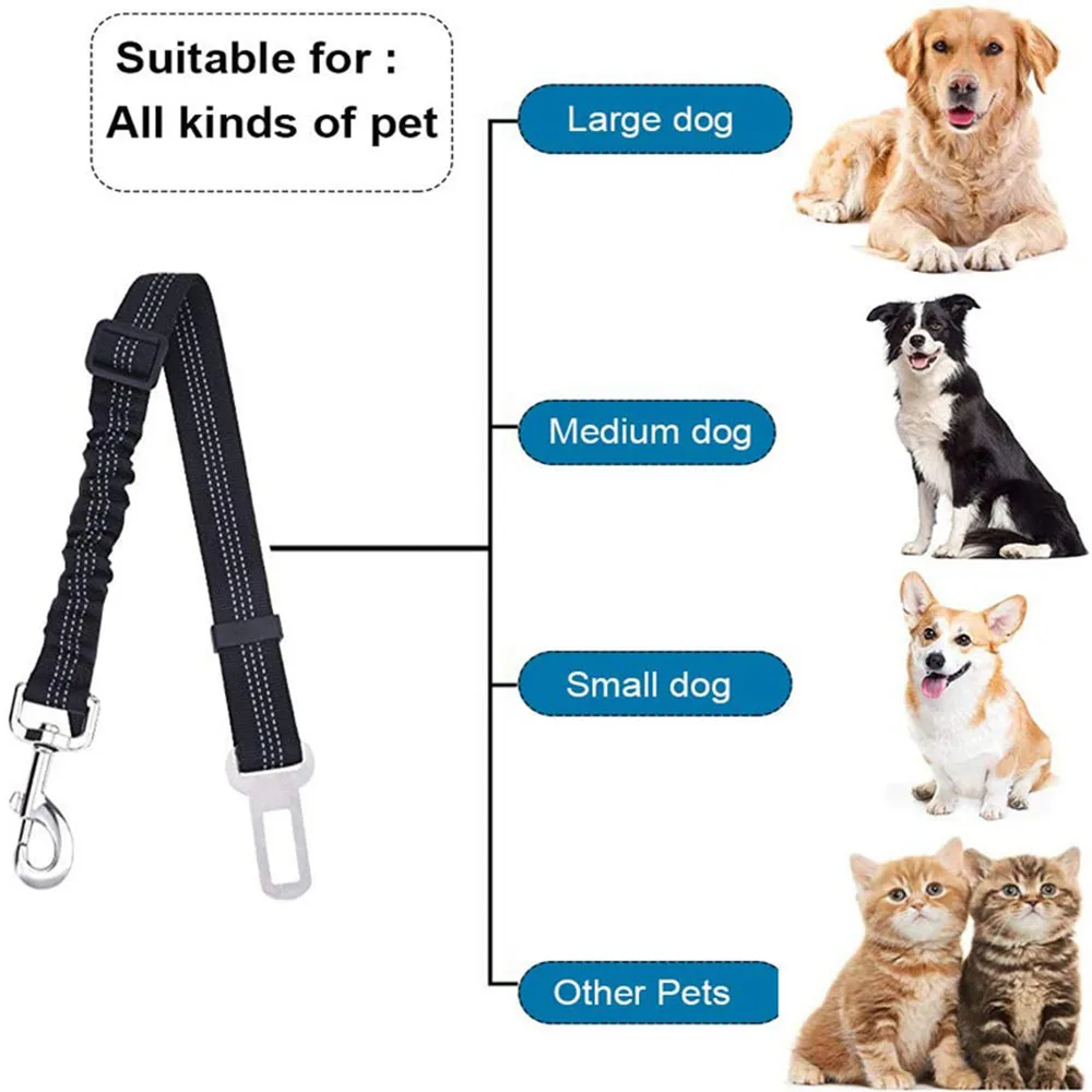 Dog Seat Belt – Reflective Nylon Adjustable Harness for Safe Pet Travel 25 kf S6c9c9c9bd99b403ba496acb2f8a21916J