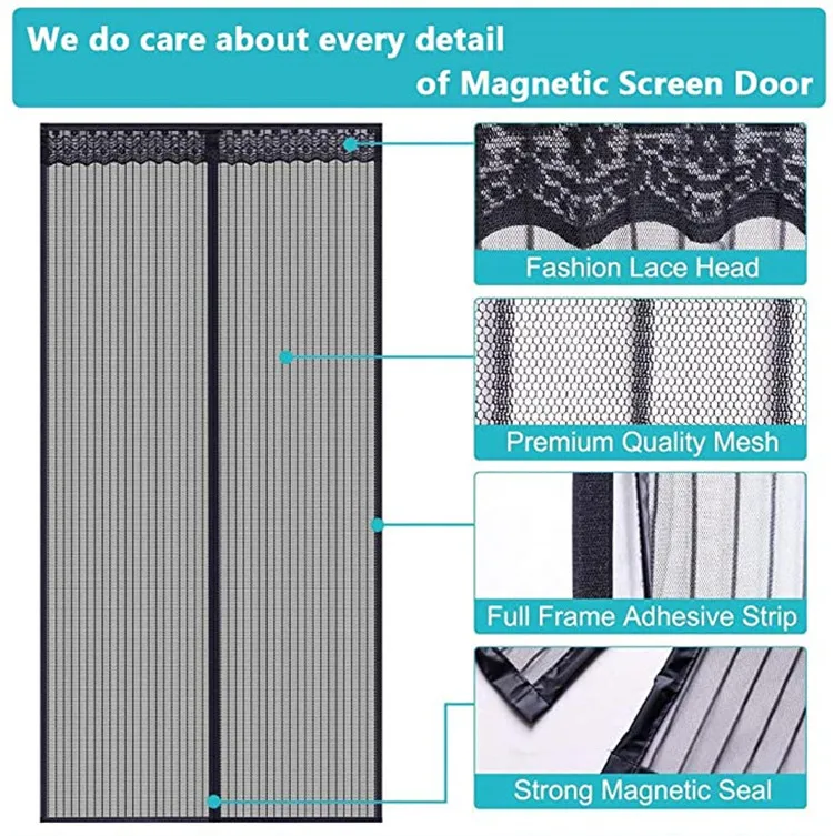 Mosquito Net Door – Magnetic Self-Closing Mesh Curtain for Bugs, Flies & Insects 14 kf S751523360be54eb49c8127e4ee4d079eP