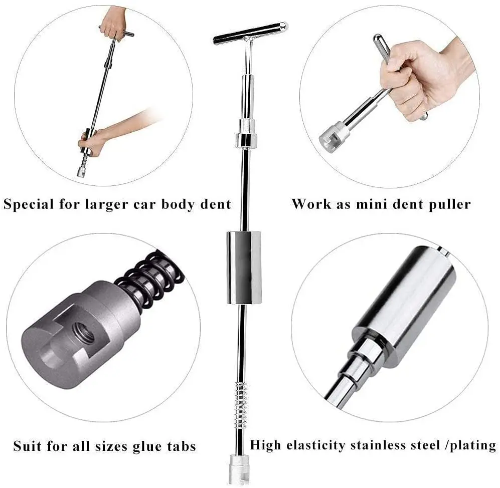 Dent Puller – Paintless Car Dent Removal Tool Kit with Glue Gun & Tabs for Auto Body Repair 15 kf S7e40dc8bd6614b41bdba8e032e9a2b96N