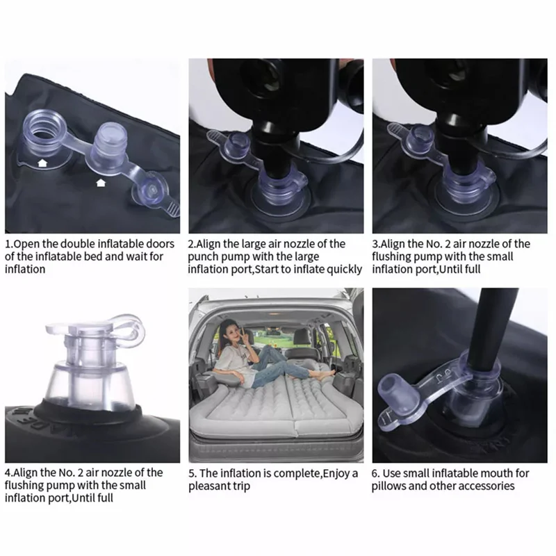 Inflatable Car Mattress for Travel – Portable SUV Air Bed with Pillows and Pump 23 kf S98fc6eed9a474ad28582f9bc891de496K