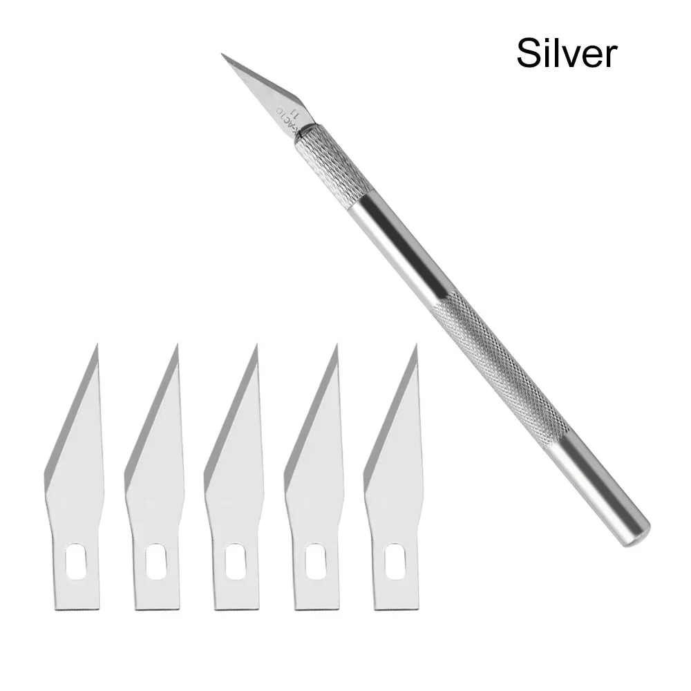 Craft Knife with Metal Handle – Precision Cutter with 6 Blades for DIY, Phone Repair, and PCB Projects 19 kf Sb5105859dfa2418f8ac70da702154563Q