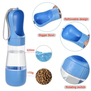 Dog Water Bottle – Portable 2-in-1 Pet Water and Food Dispenser for Travel - Image 5