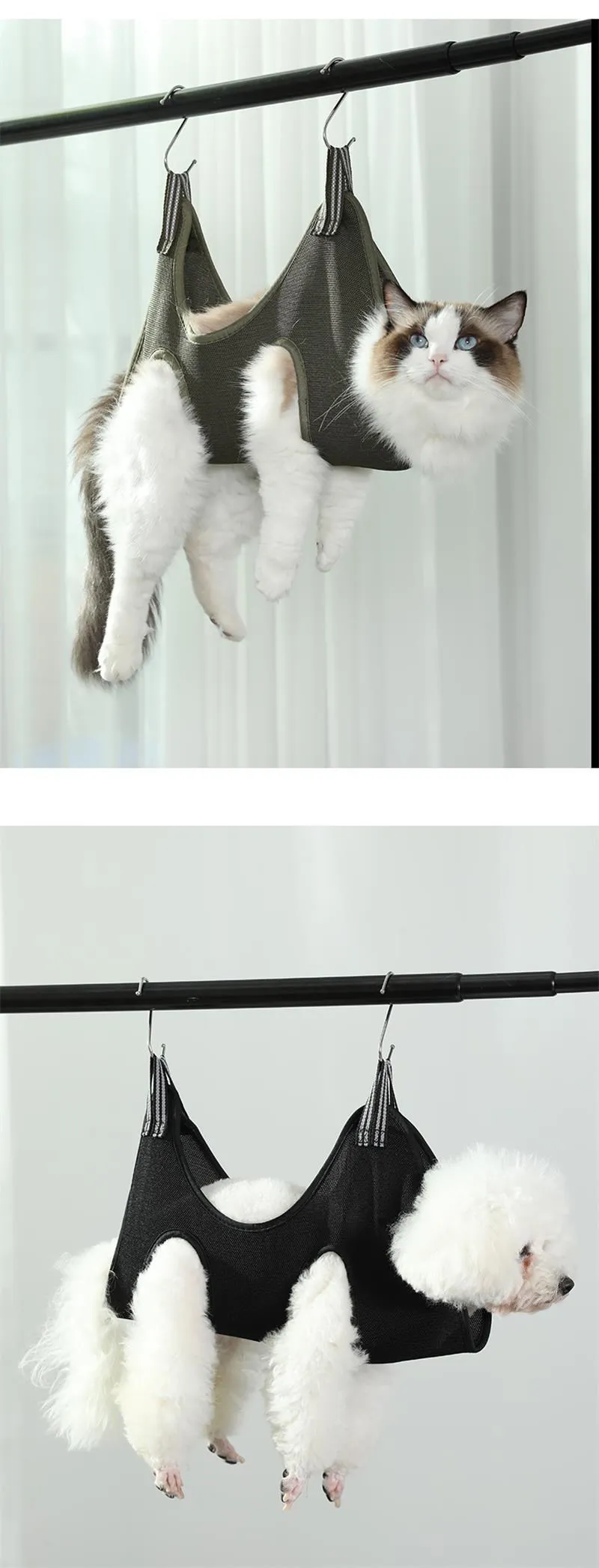 Cat Grooming Hammock for Nail Trimming and Restraint – Anti-Scratch Pet Grooming Tool for Cats and Puppies 18 kf Sf751375278cf4ca4b85fb362a512d8431