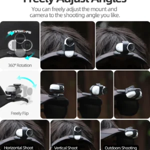 Action Camera Mount Quick Release Hat Clip for Insta360 Go 3S Accessories 10 Action Camera Mount Quick Release Hat Clip for Insta360 Go 3S Accessories - Image 5