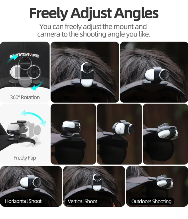 Action Camera Mount Quick Release Hat Clip for Insta360 Go 3S Accessories 4 kf S2b7c5b92cb3f459398496c4da0059e50R