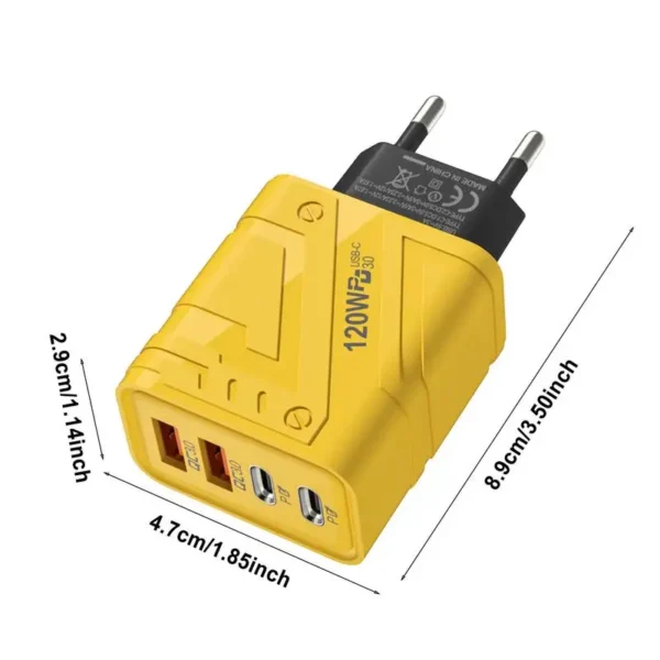 4-Port USB-C Wall Charger 12W Multi-Port Block 1 kf S3a86555471834592b325daf2f885b8c9p