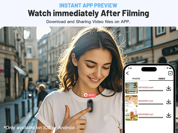 Wearable Camera 4K Mini Body Cam 128GB Hands-Free Recording Portable Action Sports Camera 16 kf S475d4ce4dafc4275a08d0e7971743c1c9