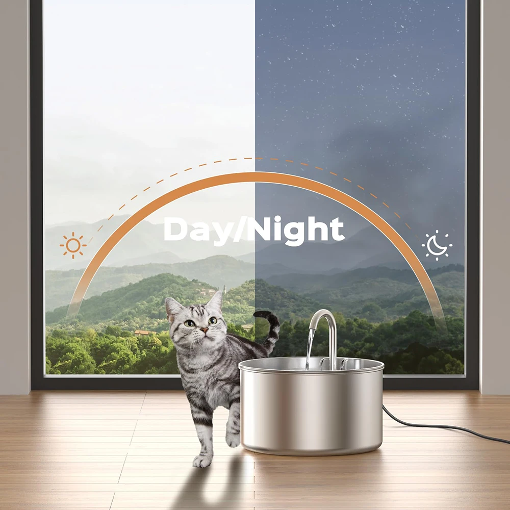 Pet Water Dispenser – 2.2L Stainless Steel Automatic Cat and Dog Water Fountain (No Plug) 18 kf S62de4360a0694da3b4e428812ce8856d0
