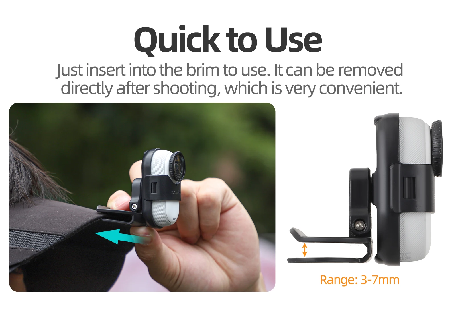 Action Camera Mount Quick Release Hat Clip for Insta360 Go 3S Accessories 18 kf S6e28969eee5b4d178467b768c6e086f6y