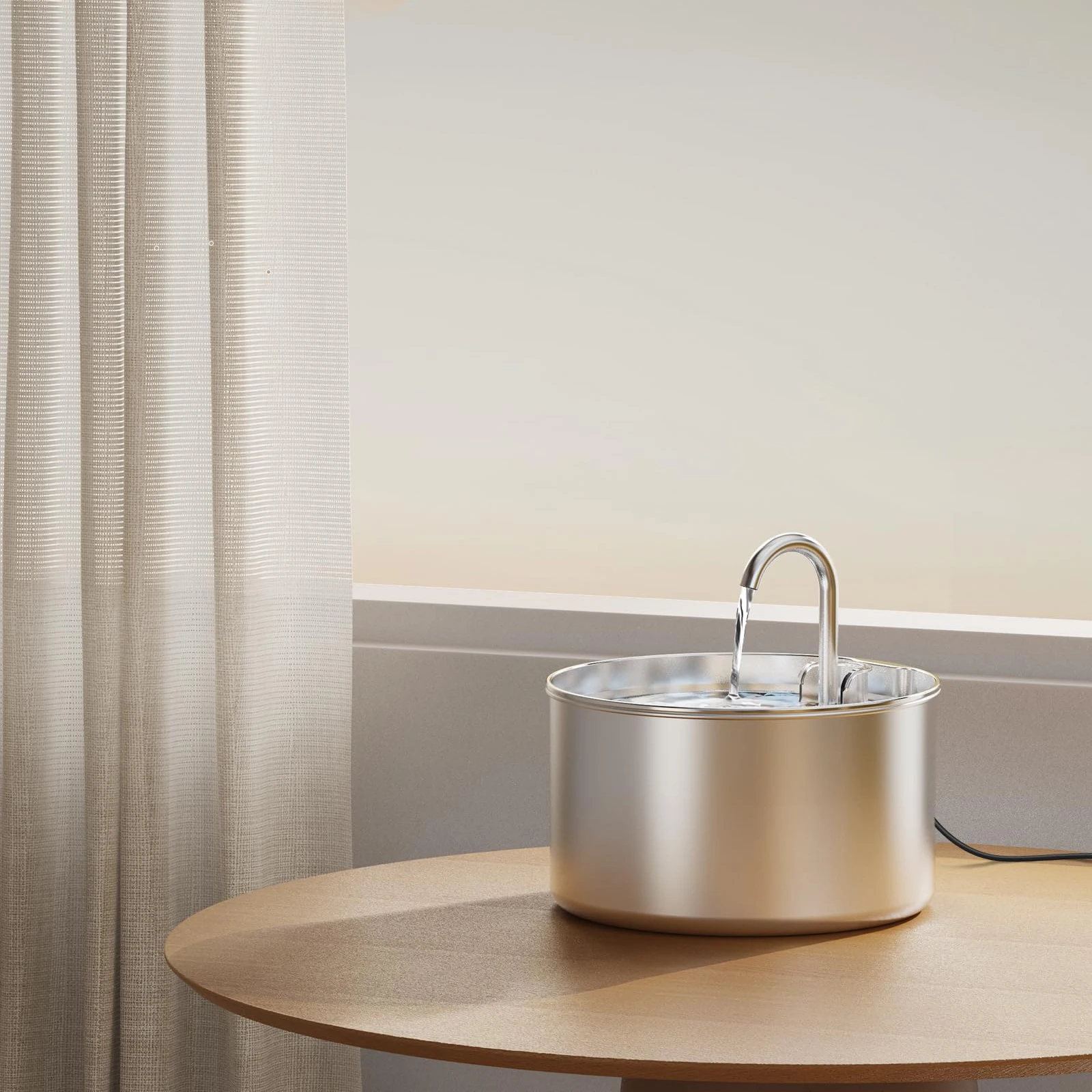 Pet Water Dispenser – 2.2L Stainless Steel Automatic Cat and Dog Water Fountain (No Plug) 23 kf S7ba2695b11ce420b86373b2a629eb9d8o